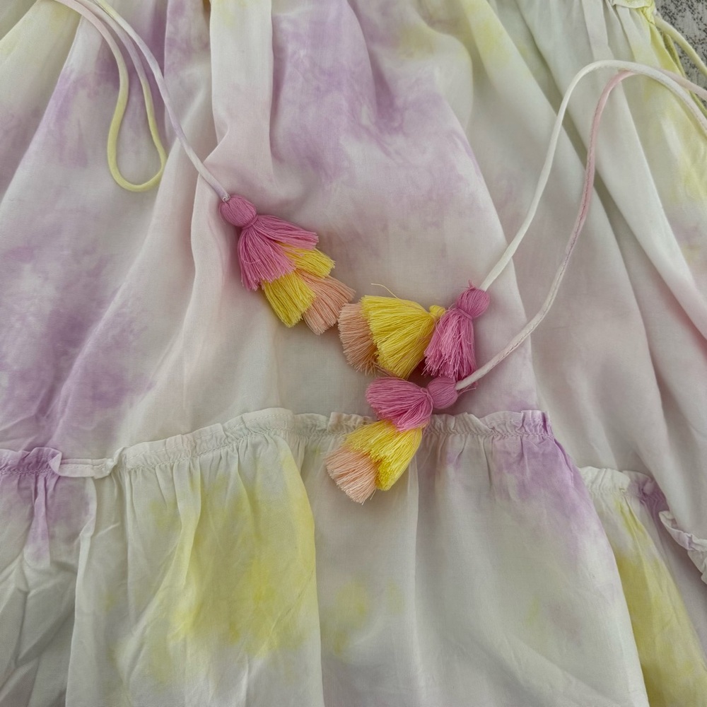 Saylor Maurie Tie-Dyed Tassel Mini Dress Small - Picture 6 of 7